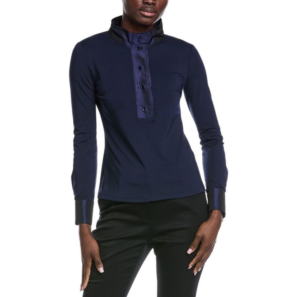 Carla Ruiz Womens  Placket Shirt, Blue